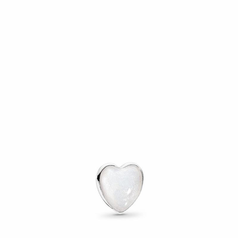 Pandora Pearlescent Heart Petite Locket Charm Silver Egypt IJ5904863
